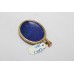 Handmade 18 Kt Yellow Gold Pendant with Natural Blue Lapis Lasuli Gemstone